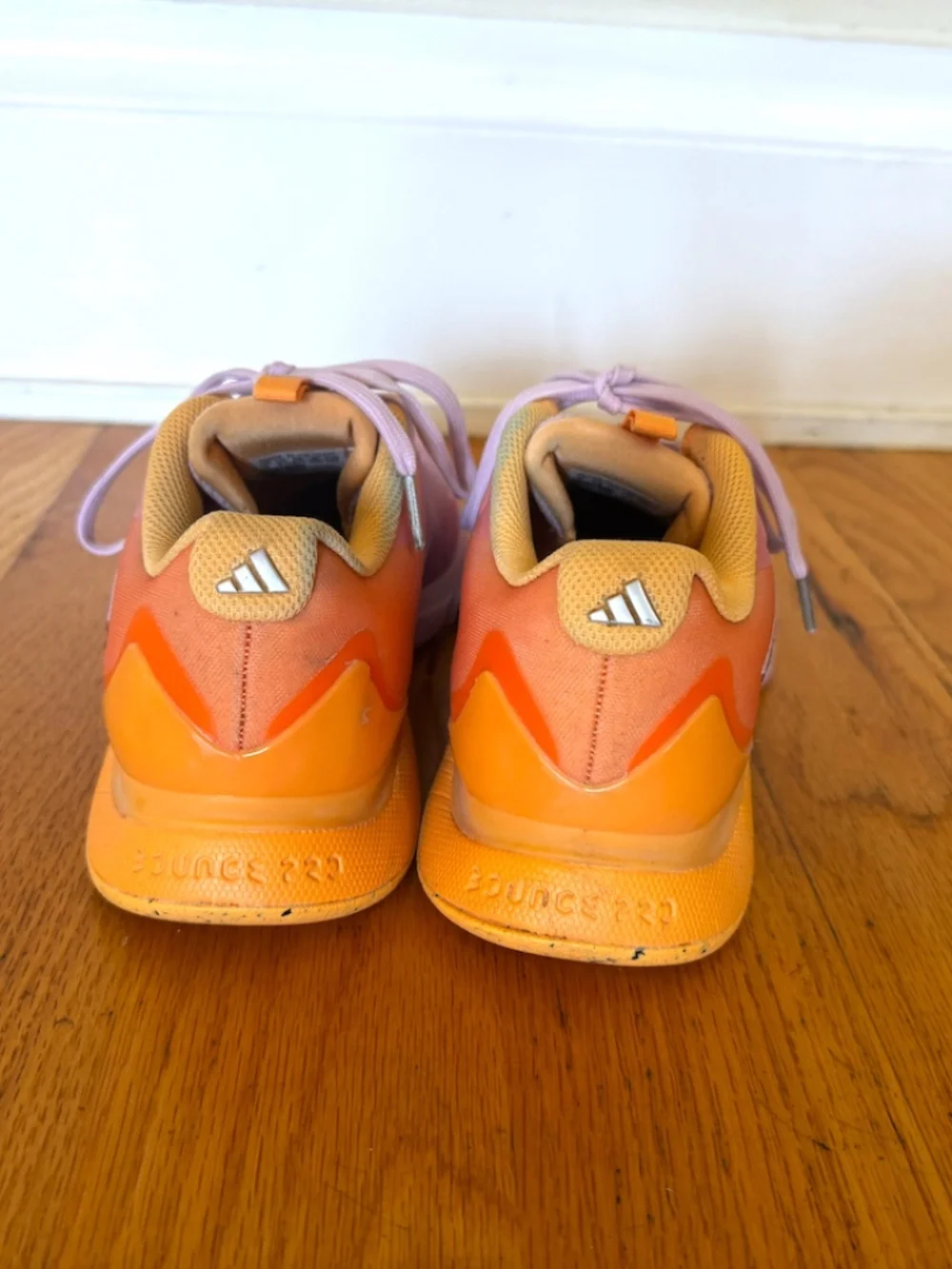 Adidas Avacourt 2 Bounce Pro Hazy Orange Bliss Lilac Court Tennis Shoes